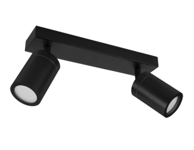 Strühm Tenor 2L fekete színű fürdőszobai lámpa GU10-es foglalattal 