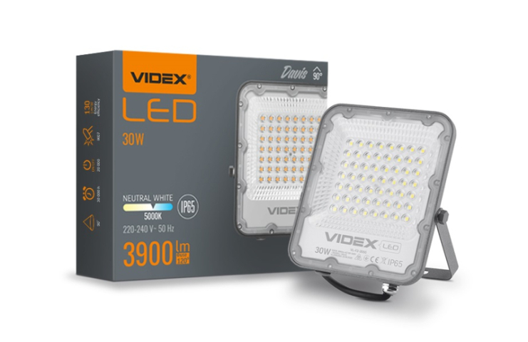 Videx Davis 30 W-os 5000K, 3 900lm, LED reflektor 