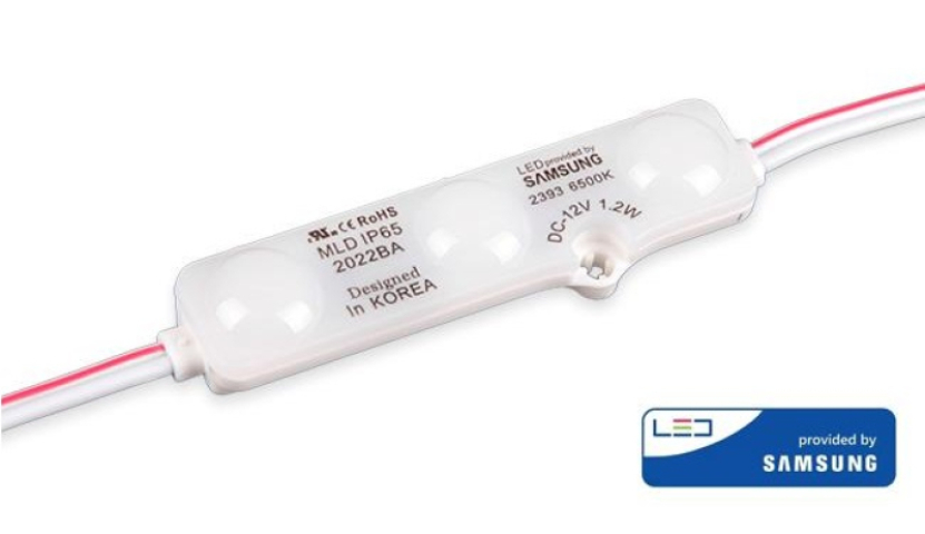 MasterLED 3 LED/db 12 V-os vízálló hideg fehér opál LED modul