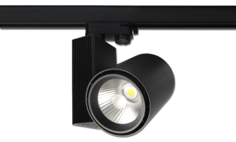 MasterLED Oro sínre szerelhető 30 W-os fekete színű, meleg fehér lámpa 