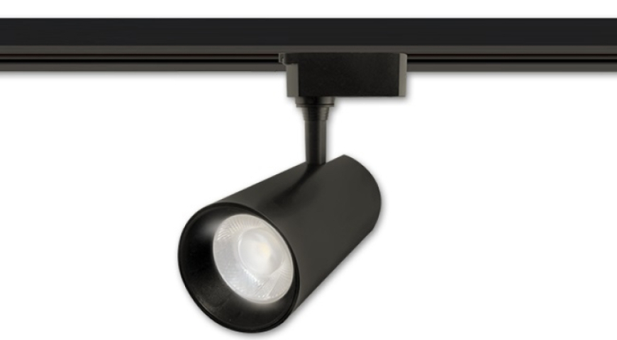 MasterLED Piko sínre szerelhető 30 W-os 4000K fekete színű, natúr fehér lámpa 