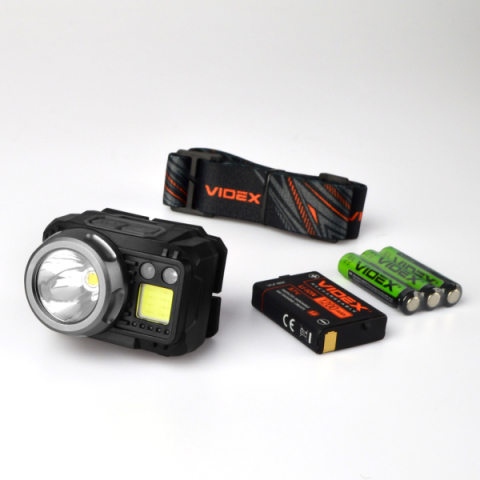 Videx LED Fejlámpa, újratölthető akkumulátorral H075C
