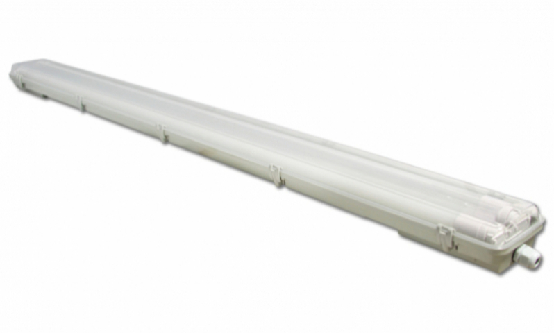 LEDmaster Prémium 120 cm-es armatúra 2x18 W-os víztiszta fedéllel LED fénycsövekkel 