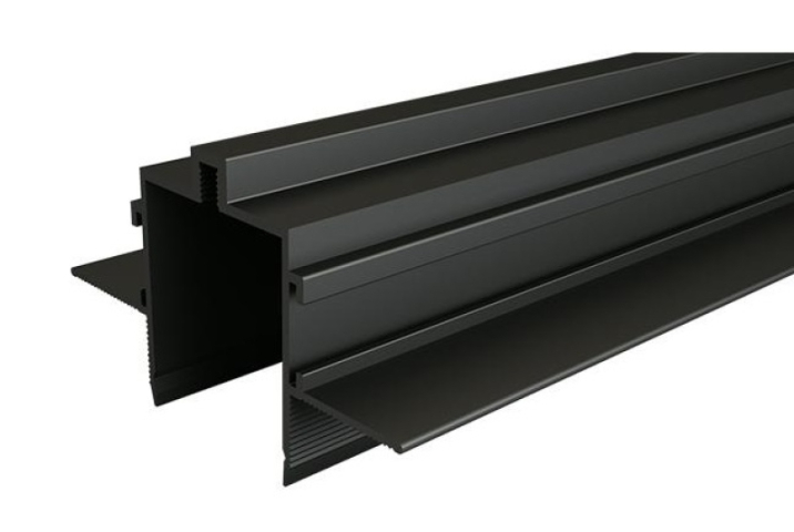 MasterLED LUXO fekete gyűjtősín 1 méter hosszú, süllyesztett rögzítő, 48V 