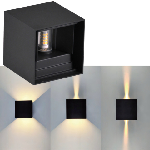 MasterLED Kira LED, G9 foglalatú fekete fali lámpatest