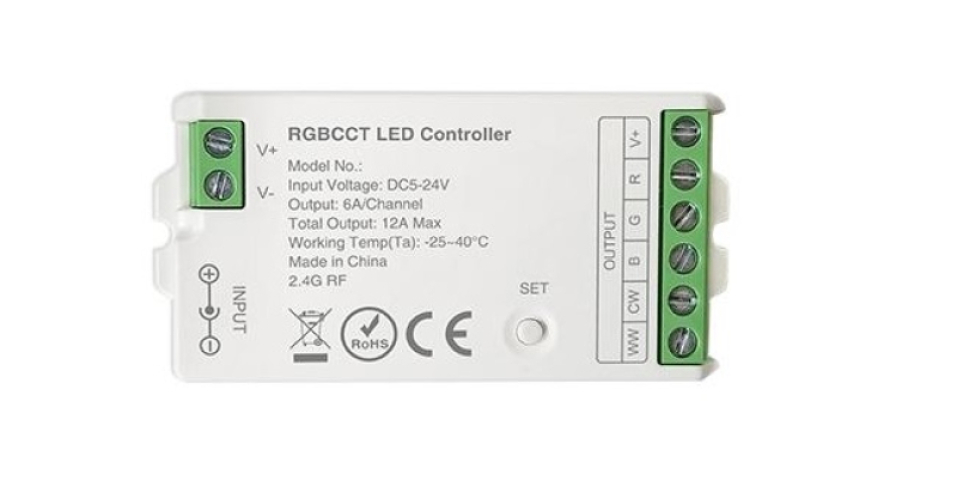 MasterLED LED vezérlő RGB+CCT RF 12/24V 12A 