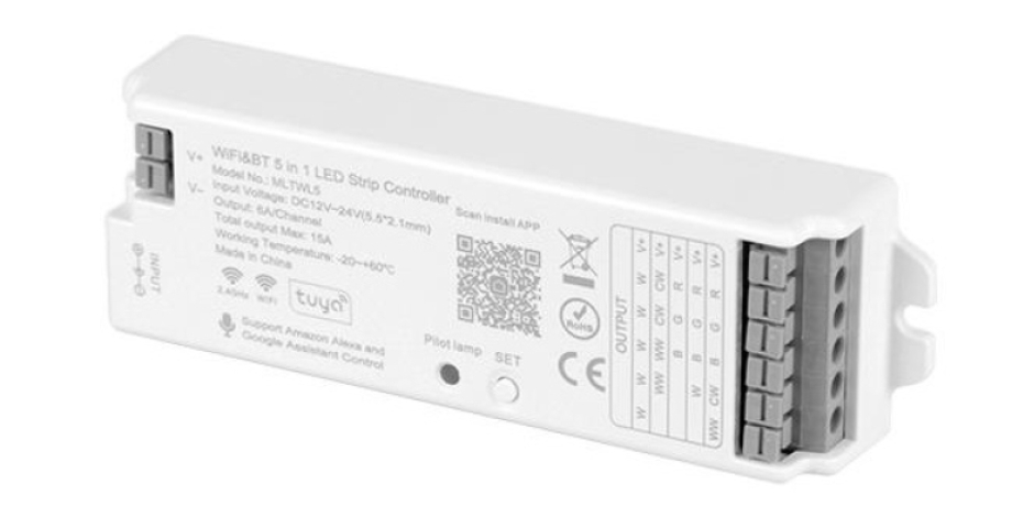 MasterLED  5 in1 RF Wifi 12/24V 15A LED vezérlő 