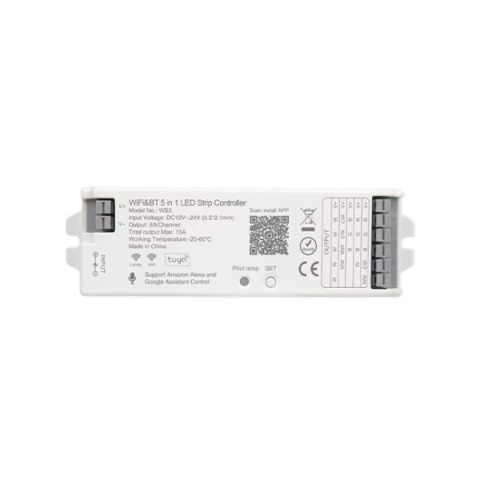 MasterLED  5 in1 RF Wifi 12/24V 15A LED vezérlő