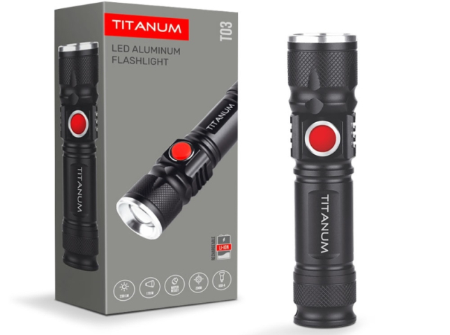 Videx TITANUM hordozható LED zseblámpa, 6500K, 230lm, TLF-T03