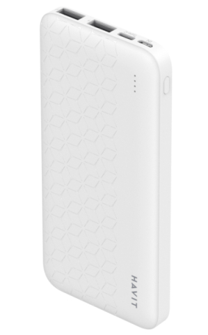 HAVIT power bank, fehér színű, 10000mAh, HV-PB63