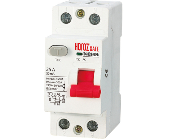 Horoz SAFE Fi-relé RCCB 2P 25A, 30mA, 230V 