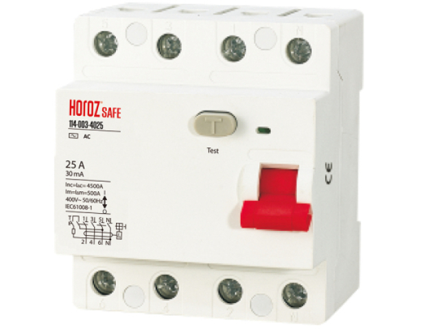 Horoz SAFE Fi-relé RCCB 2P 25A, 30mA, 400V 