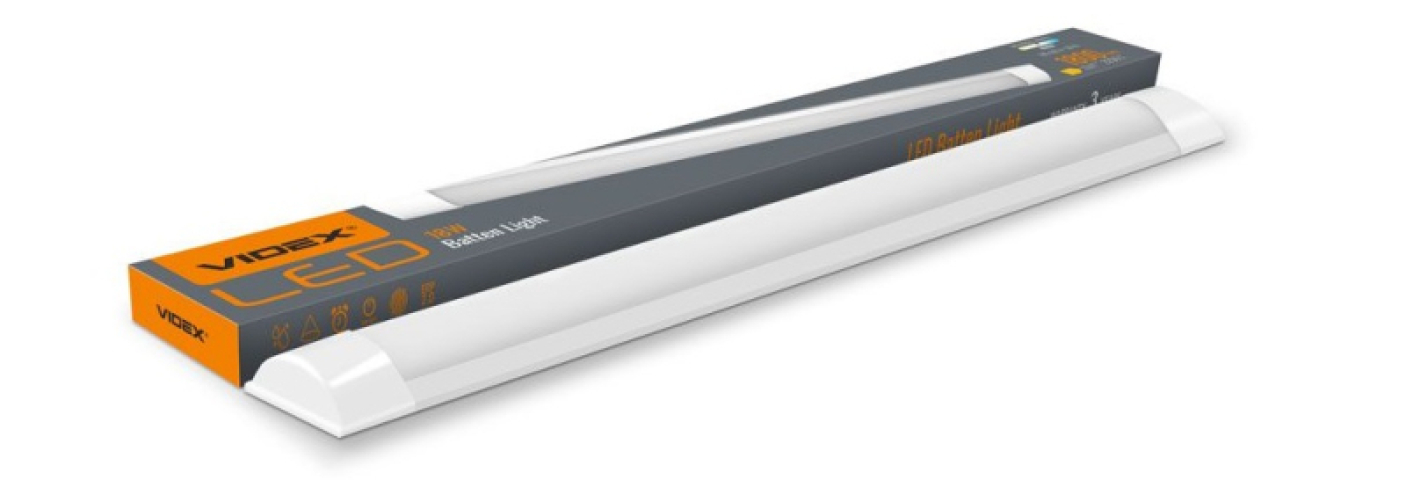 Videx Batten Led 18 W-os falon kívüli por-és páramentes fehér lámpa IP20-as ...
