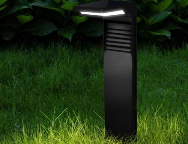 EcoLight Leszúrható fekete napelemes lámpa, 40 cm, SSO-2 