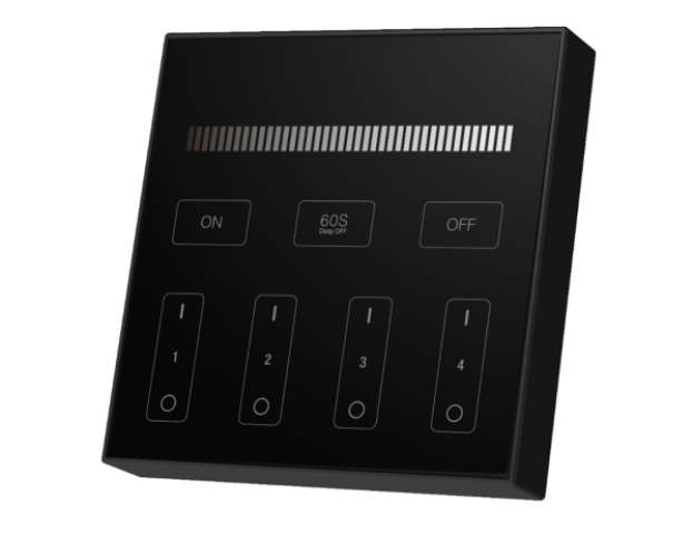 Mi Light 4 zónás falra szerelhető, mágneses, érintős dimmer fényerő szabályozó fekete ...