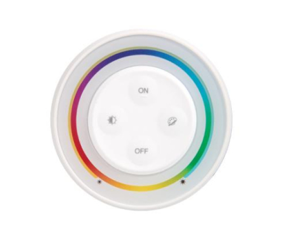 Mi Light RGB,RGBW RGB+CCT falra szerelhető érintős fényerő szabályozó fehér színben S2-W