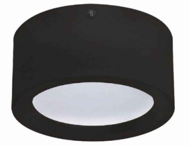 Horoz Sandra 15 W-os ø180 mm fekete színű kerek natúr fehér mennyezeti lámpa 