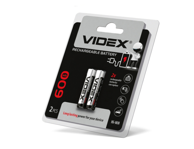 Videx AA 600mAh újratölthető akkumlátor (darabár, min. rendelhető mennyiség 2 db)