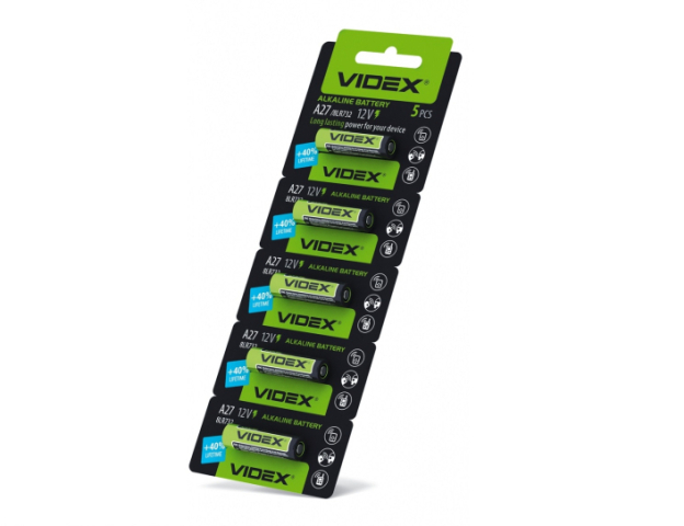 Videx A27 alkáli elem (darabár, min. rendelhető mennyiség 5 db) 