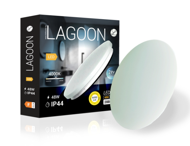 Lagoon 48 W-os ø450 mm kerek natúr fehér mennyezeti lámpa IP44-es védettségű