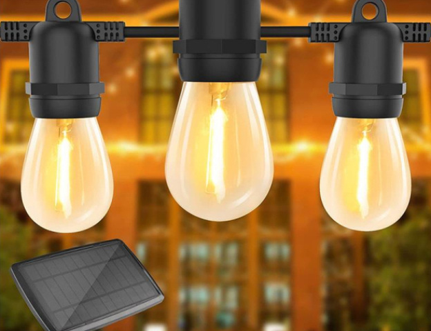 MasterLED Girlanda napelemes 10 LED-es, 10 m hosszúságú fényfüzér távirányítóval