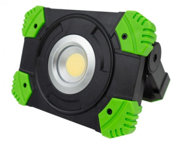 EcoLight LR-A10 10 W-os, 5000K, újratölthető akkumlátoros LED reflektor 