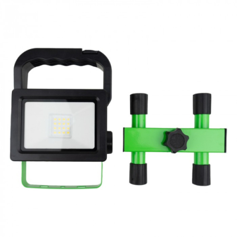 EcoLight 10 W-os natúrfehér hordozható LED reflektor, újratölthető akkumlátorral