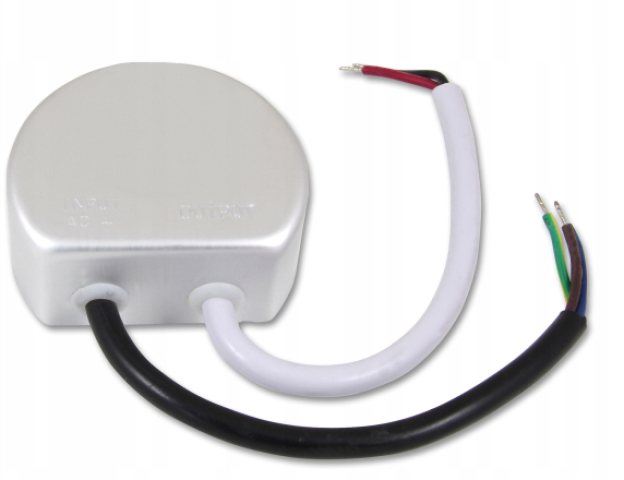 MasterLED 15 W-os vízálló tápegység,1.25 Amper, 12V DC kör alakú 