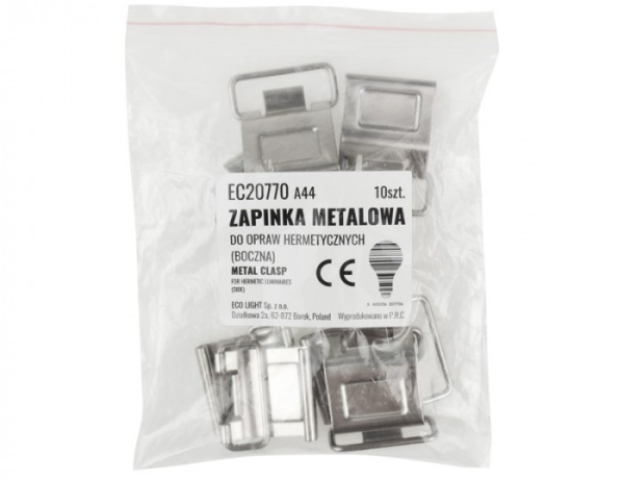 EcoLight Hermetikus fém kapocs készlet, világítótestek rögzítéséhez (10 db-os) 
