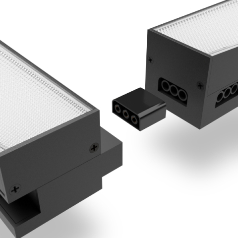 Videx 24 W-os, 60 cm-es, 5000 K, fekete színű lámpa a BNL02 sorozathoz