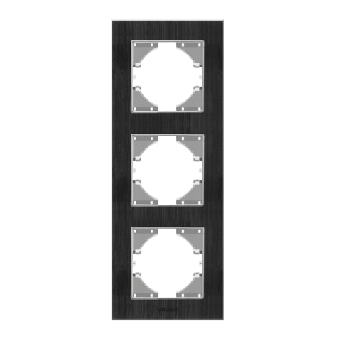 Videx Binera fekete színű alumínium, hármas függőleges keret (6/48)