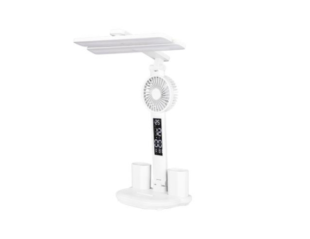 MasterLED Summer 9W-os asztali lámpa beépített ventilátorral, 3000-6500K, fehér 