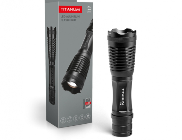 Videx TITANUM hordozható LED zseblámpa, 5000K, 350lm, TLF-T12 