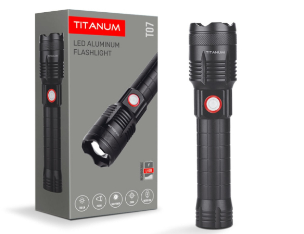 Videx TITANUM hordozható LED zseblámpa, 6500K, 700lm, TLF-T07 
