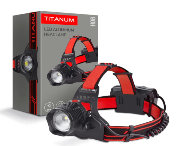 Videx TITANUM LED Fejlámpa újratölthető akkumulátorral, 800 lm, 6500K, TLF-H06 