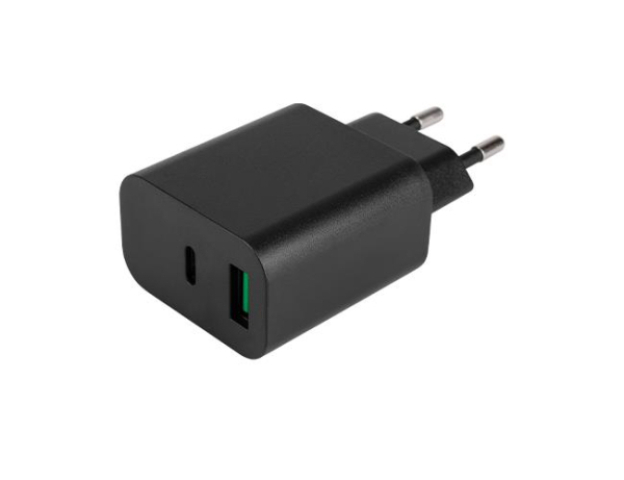 MasterLED gyorstöltő 20 W-os 1 x USB-C, 1 x USB-A fekete adapter 