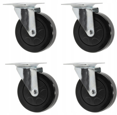 Crownman 4 db 10 cm-es gumis forgó bútorkerék 