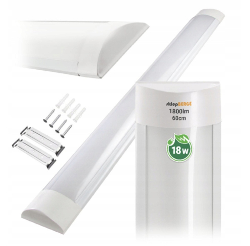 Berge Felületre szerelhető LED lámpa 60cm - 18W - 1800 lm - IP20 - 4500K Berge Felületre szerelhető LED lámpa 60cm - 18W - 1800 lm - IP20 - 4500K