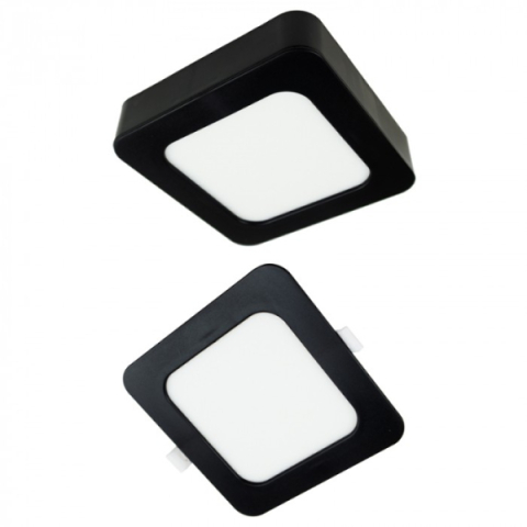 Ecolight 12W-os, négyzet alakú, CCT, fekete, süllyesztett és felületre szerelhető ... Ecolight 12W-os, négyzet alakú, CCT, fekete, süllyesztett és felületre szerelhető ...