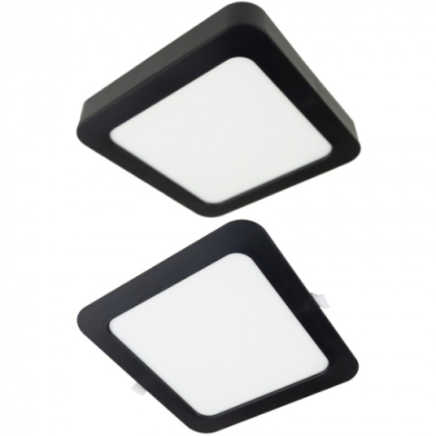 Ecolight 24W-os, négyzet alakú, CCT, fekete, süllyesztett és felületre szerelhető ... Ecolight 24W-os, négyzet alakú, CCT, fekete, süllyesztett és felületre szerelhető ...