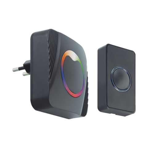 Eliza 230V fekete vezeték nélküli csengő 